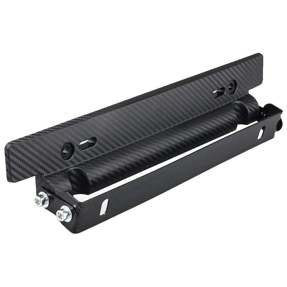 djustable Carbon Fiber License Plate Frame Bracket Holder